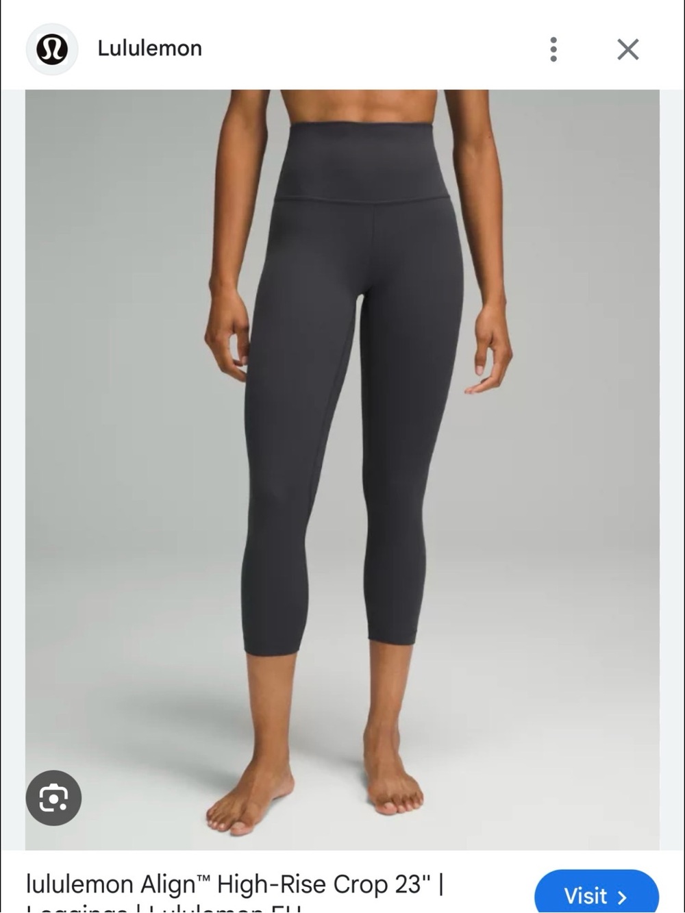 Lululemon Align High-Rise Crop 23" Leggings — black
